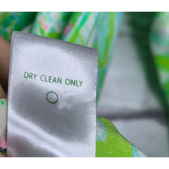 Lilly Pulitzer Elsa Silk Top The Honda Classic Golf Print Green XS 41773 Rare. - Picture 8 of 12